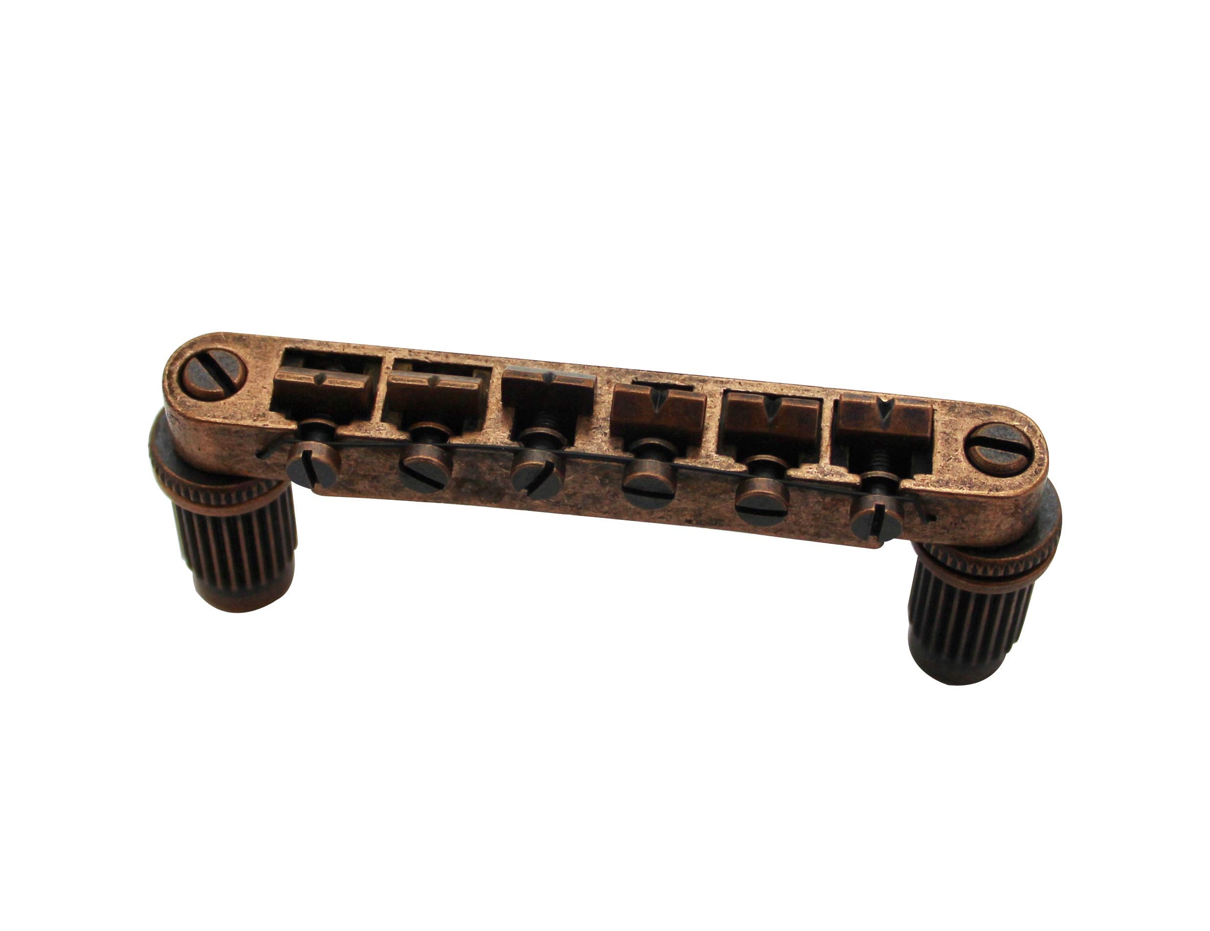 Guyker Guitar Saddle Bridge - Tune-O-Matic Bridges with Studs Replacement for LP EPI 6 String Electric Guitar (GM003, Bronze)